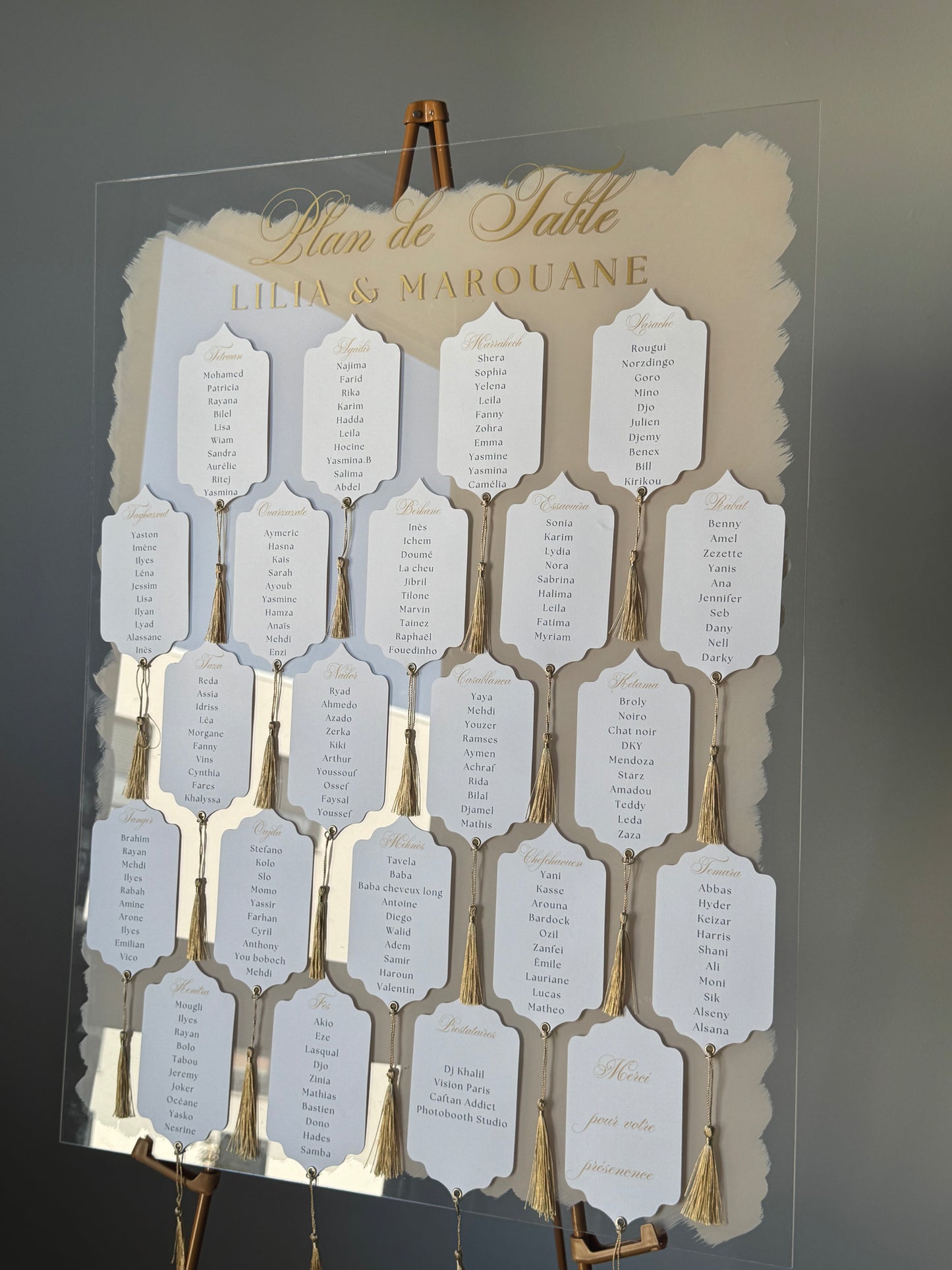 Panneau Plan de table - Orient