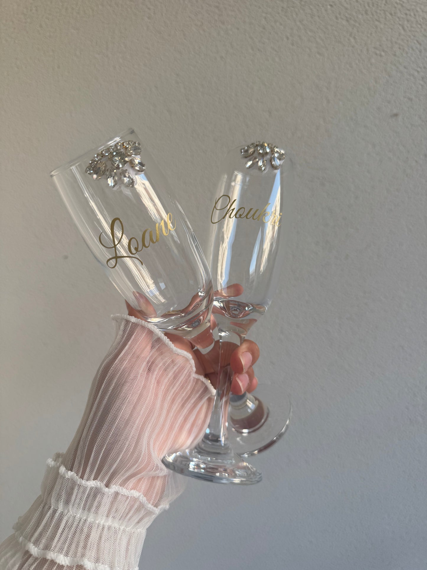 Lot de 2 flûtes personnalisés