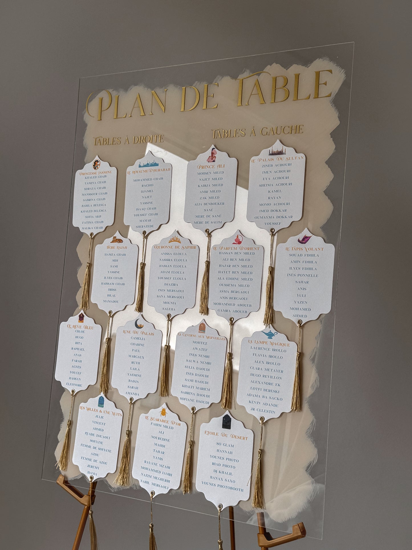 Panneau Plan de table - Orient