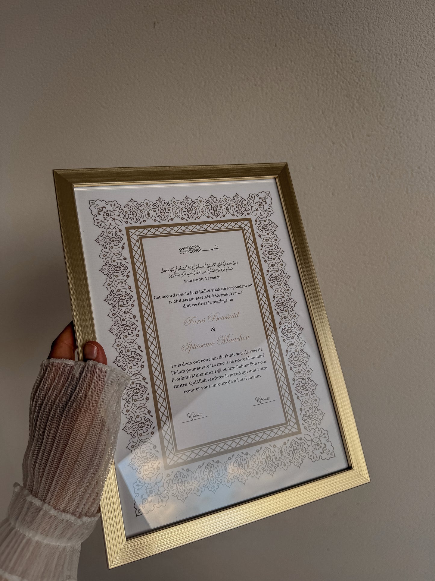 Certificat de mariage - Classique