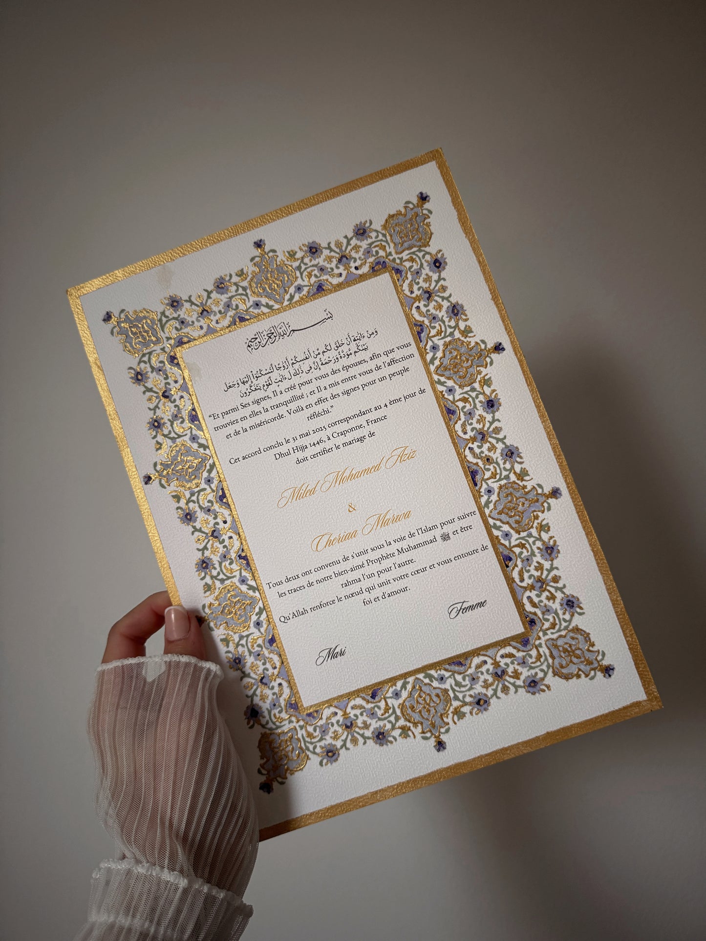 Certificat de mariage - Luxe